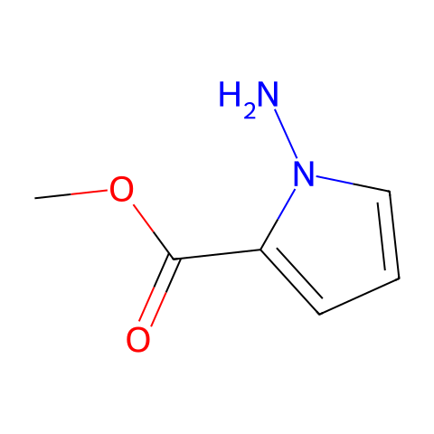 1H-吡咯-2-羧基LIC酸, 1-氨基-, 甲酯结构图