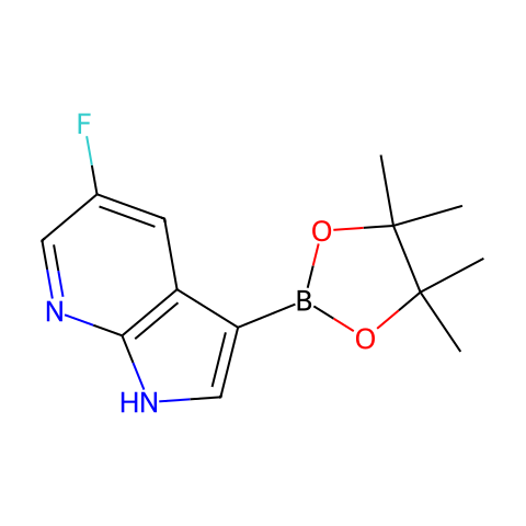 5-Fluoro-3-(4,4,5,5-tetramethyl-1,3,2-dioxaborolan-2-yl)-1H-pyrrolo[2,3-b]pyridine结构图