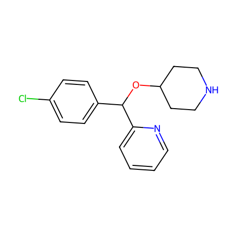 2-[(4-Chlorophenyl)(4-piperidinyloxy)methyl]pyridine结构图