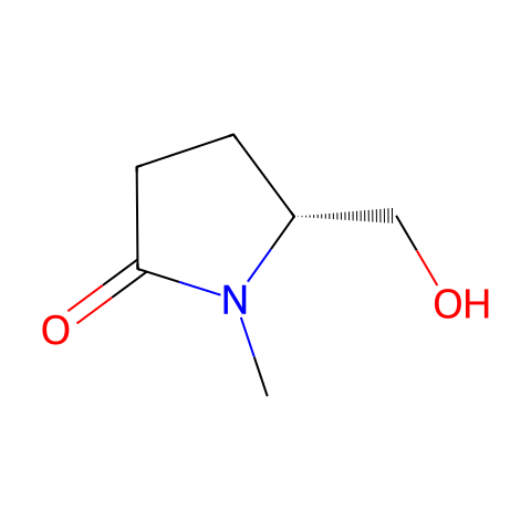 (5R)-5-(hydroxymethyl)-1-methylpyrrolidin-2-one结构图