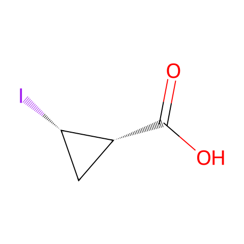 Cyclopropanecarboxylic acid, 2-iodo-, (1R,2R)-rel-结构图