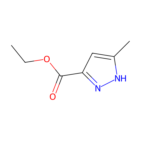 Ethyl 3-methyl-1H-pyrazole-5-carboxylate结构图