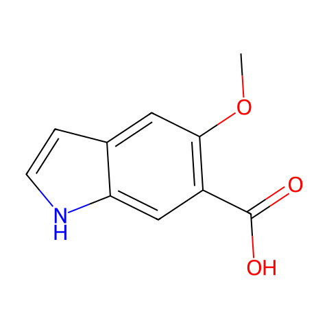5-methoxy-1H-indole-6-carboxylic acid结构图
