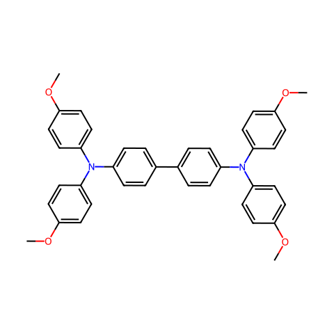 N4,N4,N4',N4'-四(4-甲氧基苯基)-[1,1'-联苯]-4,4'-二胺结构图