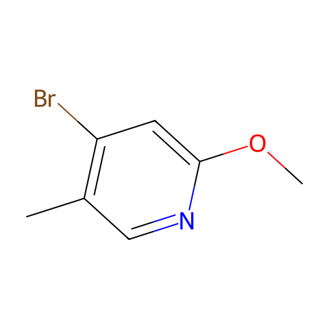 吡啶, 4-溴-2-甲氧基-5-甲基-结构图