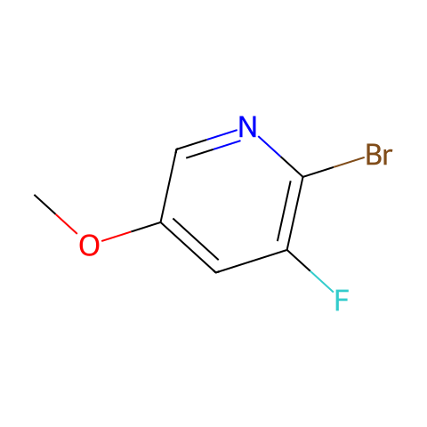 2-bromo-3-fluoro-5-methoxy-pyridine结构图
