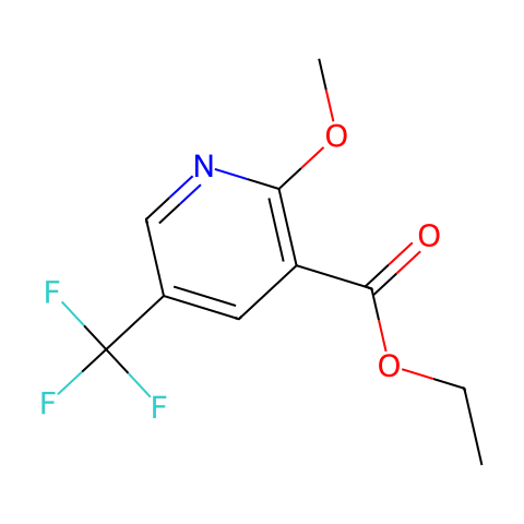 ethyl 2-methoxy-5-(trifluoromethyl)pyridine-3-carboxylate结构图