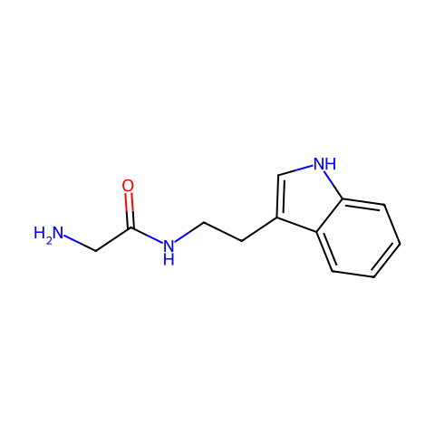 N-(2-(1H-吲哚-3-基)乙基)-2-氨基乙酰胺结构图