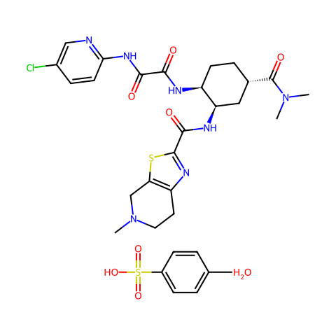 Edoxaban (tosylate monohydrate)结构图