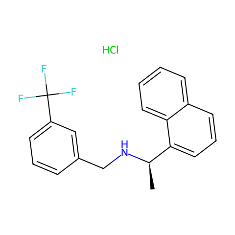 (αR)-α-Methyl-N-[[3-(trifluoromethyl)phenyl]methyl]-1-naphthalenemethanamine Hydrochloride结构图