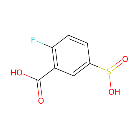 Benzoic acid, 2-fluoro-5-sulfino-结构图