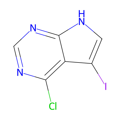 6-氯-7-碘-7-脱氮嘌呤结构图
