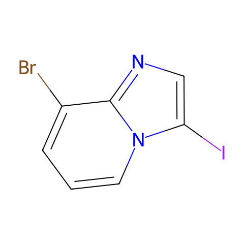 8-BROMO-3-IODOIMIDAZO[1,2-A]PYRIDINE结构图