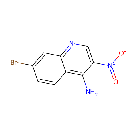 7-bromo-3-nitroquinolin-4-amine结构图