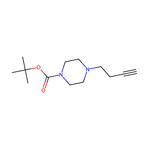 tert-butyl 4-but-3-ynylpiperazine-1-carboxylate结构图