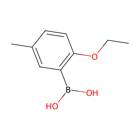 2-乙氧基-5-甲基苯硼酸 (含有数量不等的酸酐)结构图
