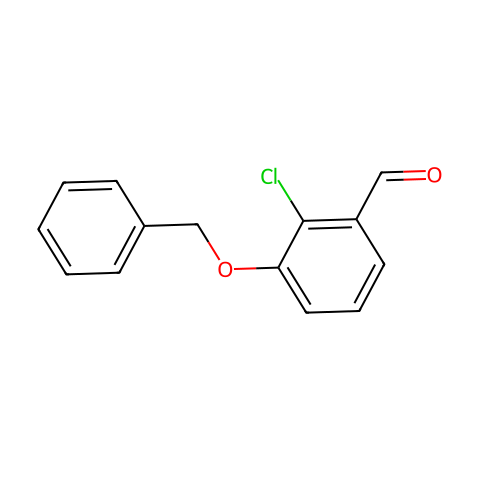 3-(benzyloxy)-2-chlorobenzaldehyde结构图