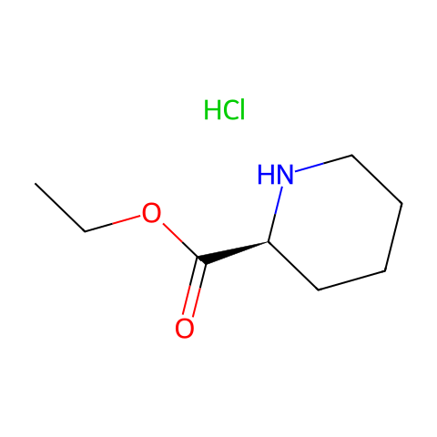 （S）-哌啶-2-羧酸乙酯盐酸盐结构图