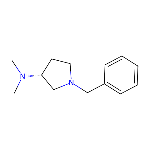 (R)-1-苄基-N,N-二甲基吡咯烷-3-胺结构图