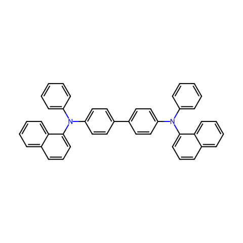 N,N′-二苯基-N,N′-(1-萘基)-1,1′-联苯-4,4′-二胺结构图