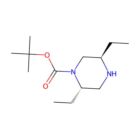 tert-butyl (2S,5R)-2,5-diethylpiperazine-1-carboxylate结构图