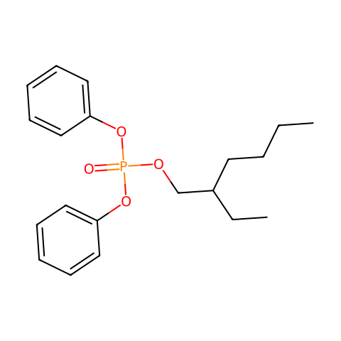 2-乙基己基二苯基磷酸酯结构图