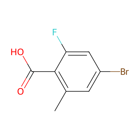 4-BROMO-2-FLUORO-6-METHYLBENZOIC ACID结构图
