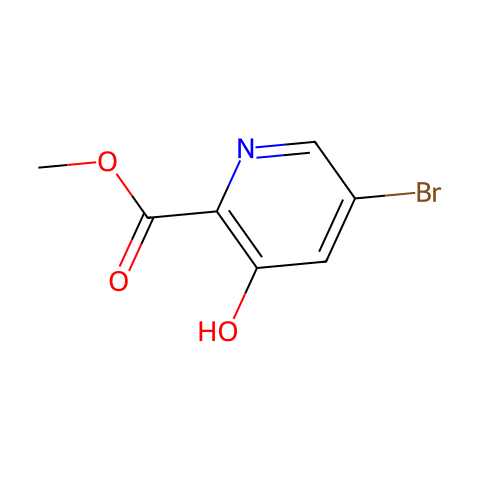 5-溴-3-羟基吡啶-2-羧酸甲酯结构图