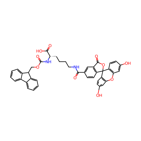 FMOC-赖氨酸（5-FAM）-OH结构图