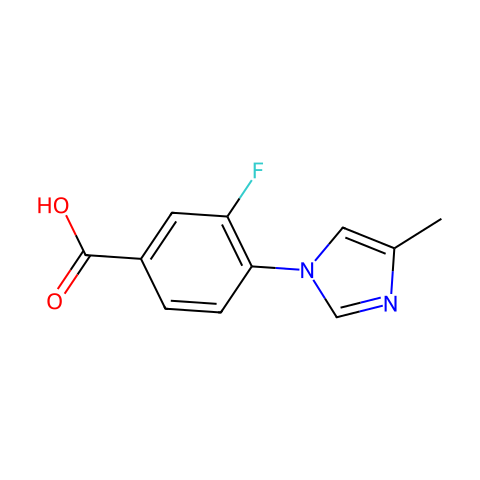 3-fluoro-4-(4-methyl-1H-imidazol-1-yl)benzoic acid结构图