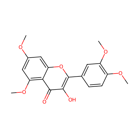 3-Hydroxy-3,4, 5,7-tetramethoxyflavone结构图