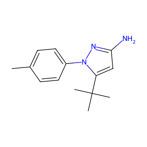 5-(叔丁基)-1-(对-甲苯基)-1H-吡唑-3-胺结构图