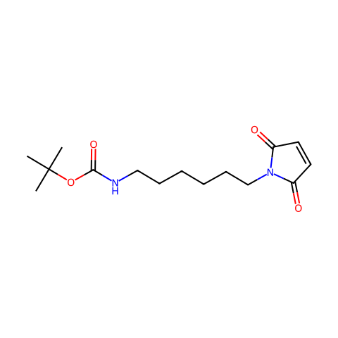 N-[N'-(tert-butyloxycarbonyl)-6-aminohexyl]maleimide结构图