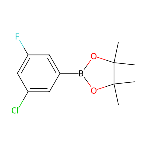 2-(3-Chloro-5-fluorophenyl)-4,4,5,5-tetramethyl-1,3,2-dioxaborolane结构图
