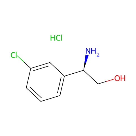 Benzeneethanol, β-amino-3-chloro-, hydrochloride (1:1), (βR)-结构图