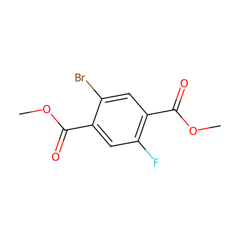 2-Bromo-5-fluoro-3,6-dimethylterephthalic acid结构图
