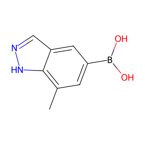 7-Methyl-1H-indazole-5-boronic acid结构图
