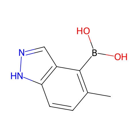 5-methyl-1H-indazol-4-yl-4-boronic acid结构图