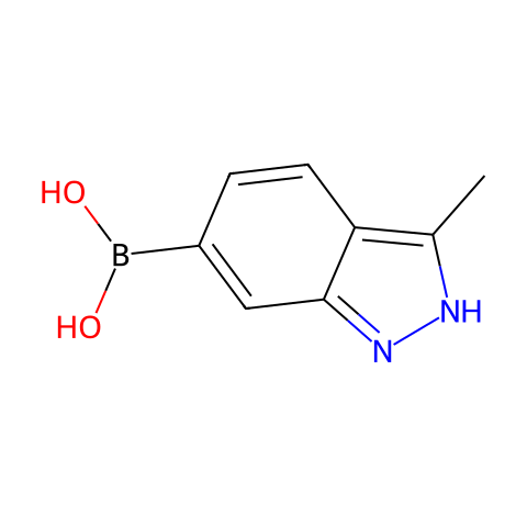 3-Methyl-1H-indazole-6-boronic acid结构图