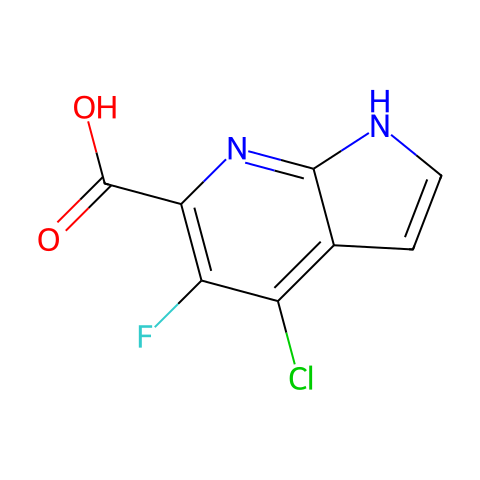 4-Chloro-5-fluoro-7-azaindole-6-carboxylic acid结构图