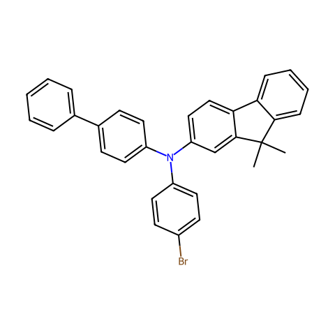 2-氨基-N-[(1,1'-联苯)-4-基]-N-(4-溴苯基)-9,9-二甲基芴结构图