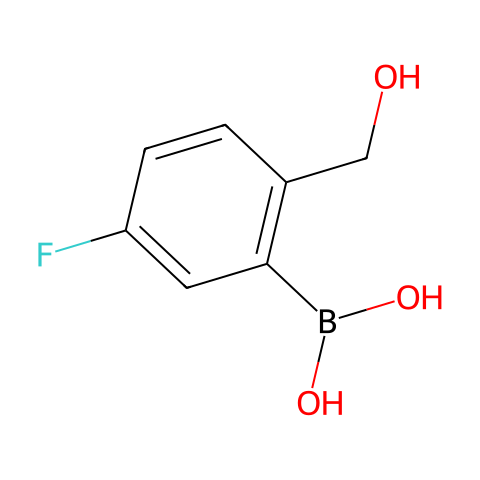 5-氟-2-(羟甲基)苯硼酸结构图