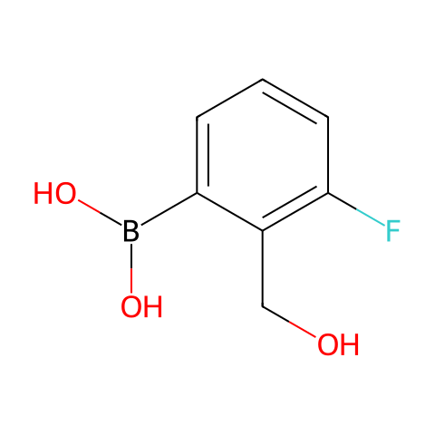 3-氟-2-(羟甲基)苯硼酸结构图