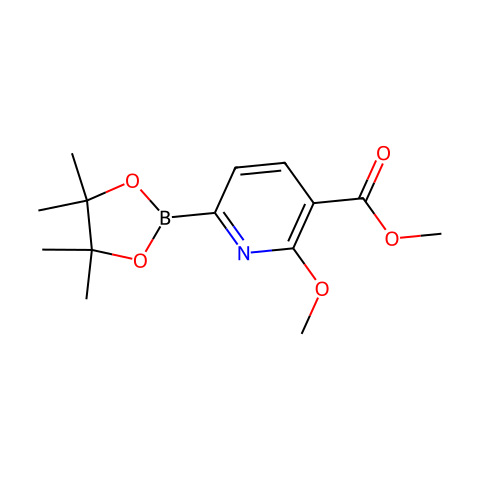 Methyl 2-methoxy-6-(4,4,5,5-tetramethyl-1,3,2-dioxaborolan-2-yl)nicotinate结构图
