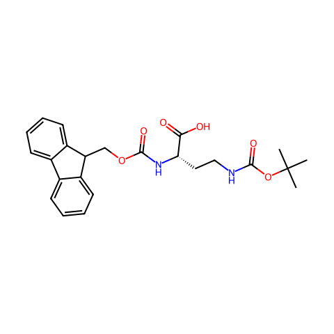 (S)-4-(Boc-氨基)-2-(Fmoc-氨基)丁酸结构图
