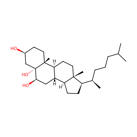 3β,5α,6β-三羟基胆甾烷结构图