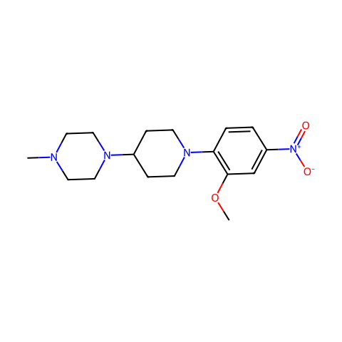 1-(1-(2-Methoxy-4-nitrophenyl)piperidin-4-yl)-4-methylpiperazine结构图
