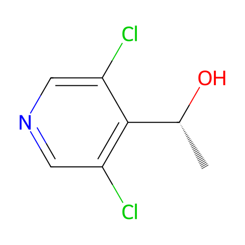 (R)-1-(3,5-dichloropyridin-4-yl)ethanol结构图