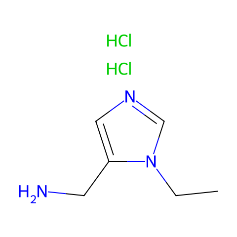 (3-乙基咪唑-4-基)甲胺二盐酸盐结构图