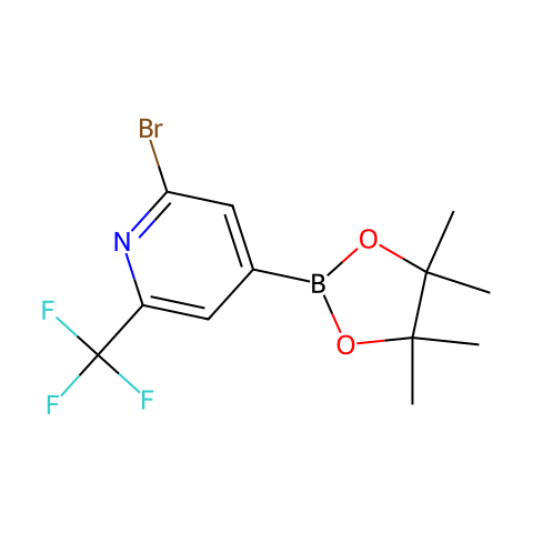 2-溴-6-三氟甲基吡啶-4-硼酸频那醇酯结构图